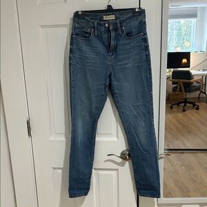 Madewell slim boyfriend high rise jeans